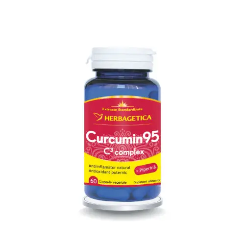Produse naturiste, terapeutice - Curcumin 95 C3 Complex, Herbagetica