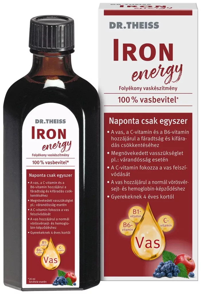 Produse - Dr. Theiss Iron Energy, supliment alimentar lichid cu fier și vitamine, 250 ml