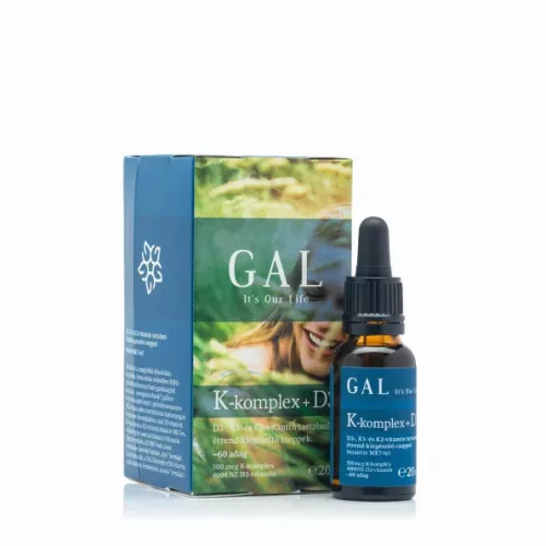Produse - GAL K-komplex + D3 - Supliment cu Vitamina K (500 mcg) și D3 (4000 UI) - 60 doze