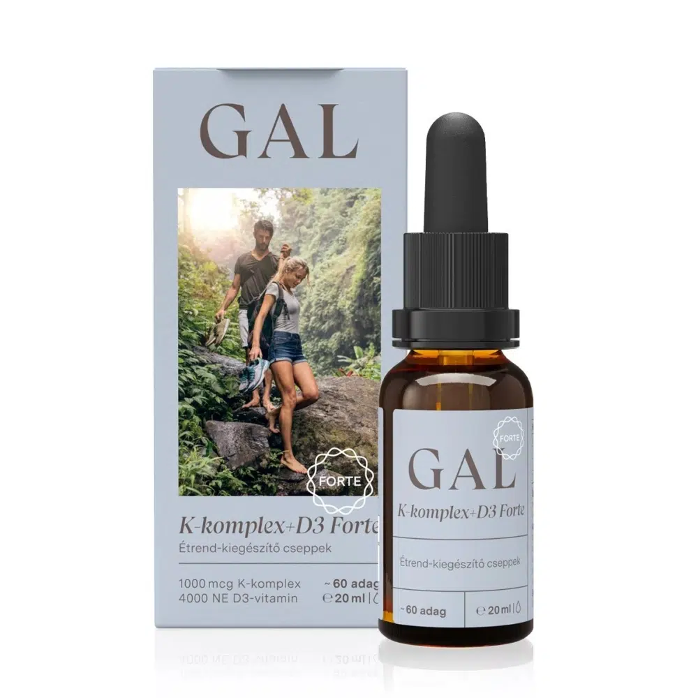 Produse - GAL K-komplex + D3 - Supliment cu Vitamina K (1000 mcg) și D3 (4000 UI) - 60 doze