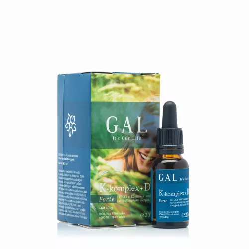 Produse - GAL K-komplex + D3 - Supliment cu Vitamina K (1000 mcg) și D3 (4000 UI) - 60 doze