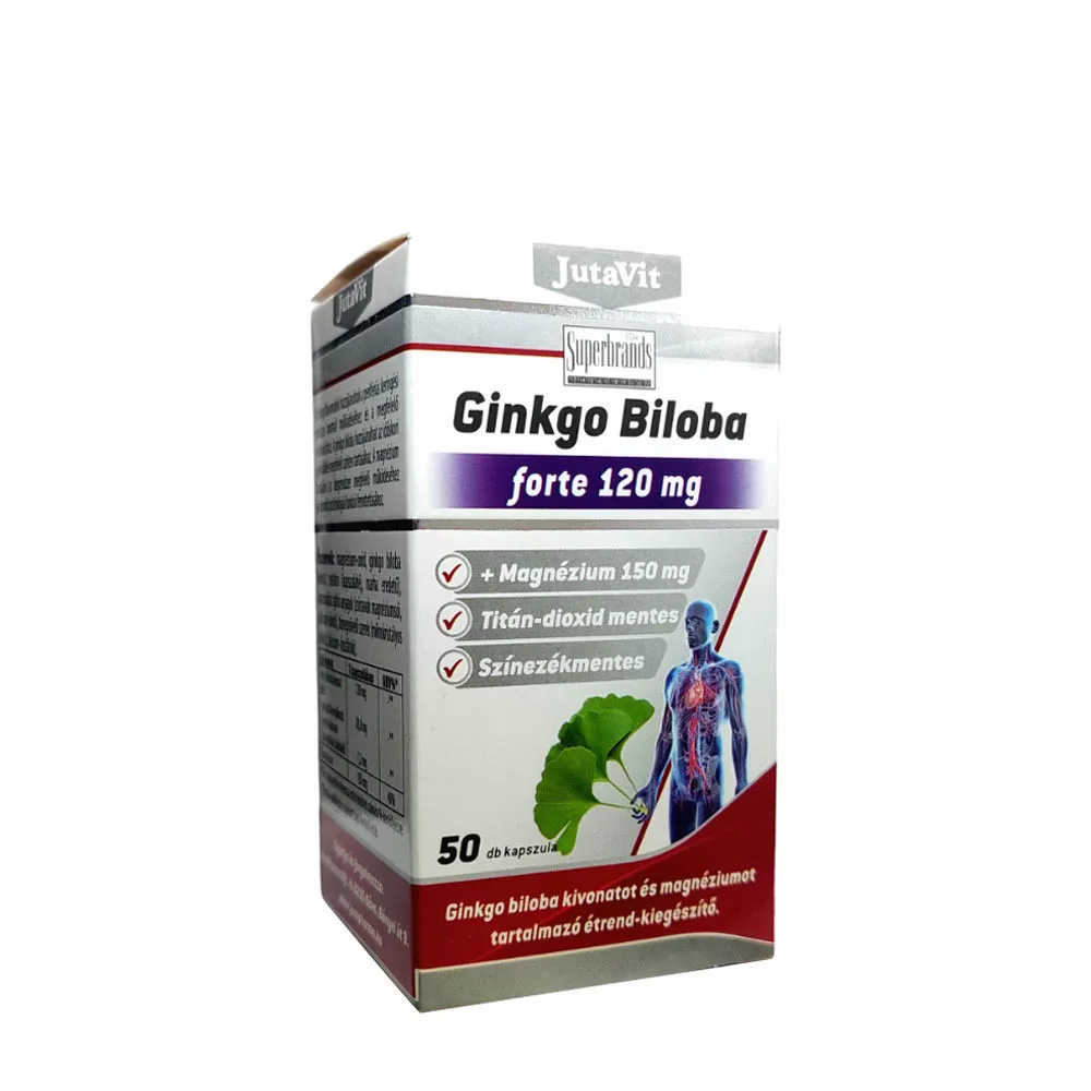 Suplimente & Superalimente - JutaVit Ginkgo Biloba 120 mg + Magnesium 150 mg tablet (50 Capsule)