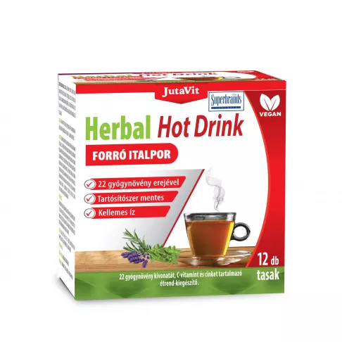 Produse naturiste, terapeutice - JutaVit Herbal Hot Drink Pulbere pentru Băuturi Fierbinți 12 buc. pliculețe / cutii