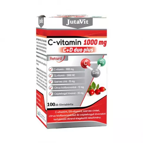 Vitamine , minerale - JutaVit Vitamina C 1000mg C+D DUO plus 100 Tb