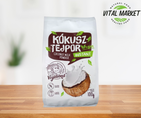 Alimente fără lactoză - Lapte praf de cocos instant, Vegabond 100g