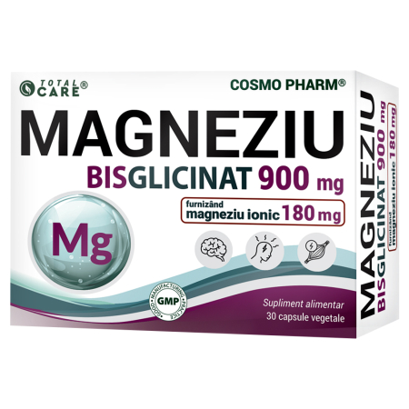 Tincturi - MAGNEZIU BISGLICINAT 900 MG, 30 CAPSULE, COSMO PHARM