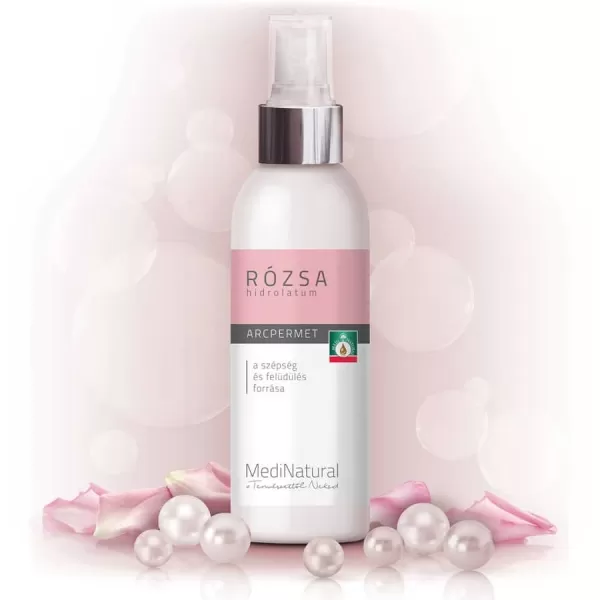 Îngrigire piele - MediNatural Apă florală bio de trandafir (hidrolat) pentru față  100 ml