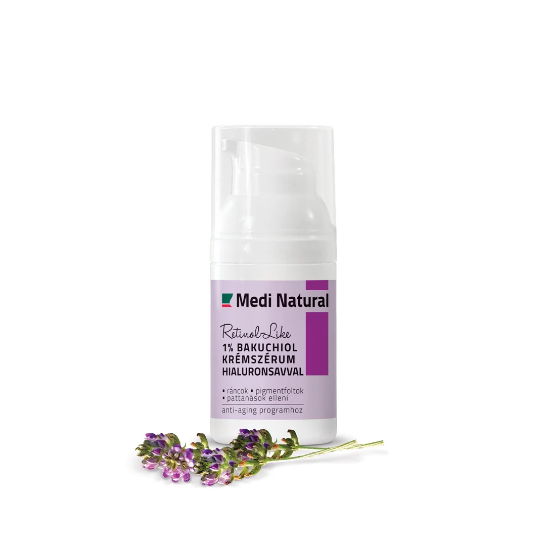 MediNatural Ser cremă anti-aging cu 1% Bakuchiol și Acid Hialuronic – Retinol-Like, 30 ml [2]