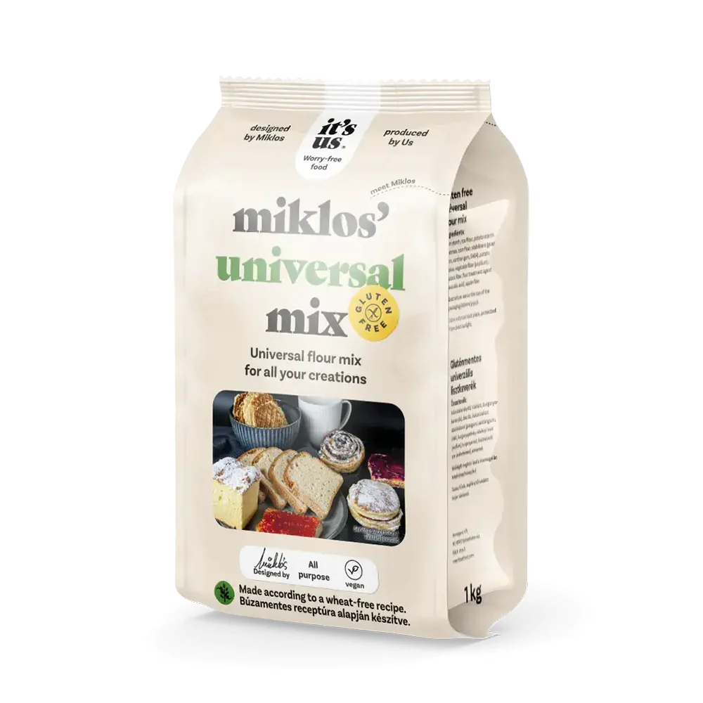 Alimente de bază - Mix Faina Fara Gluten Universala It's Us Miklos 1kg