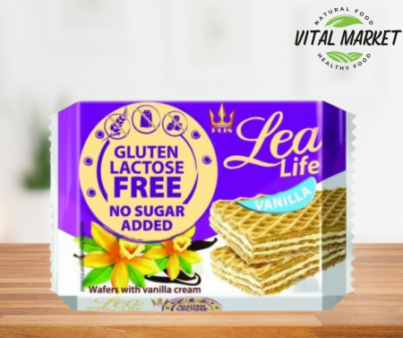 Alimente fără lactoză - Napolitane Fara Gluten Cu Vanilie 95gr Lea Life