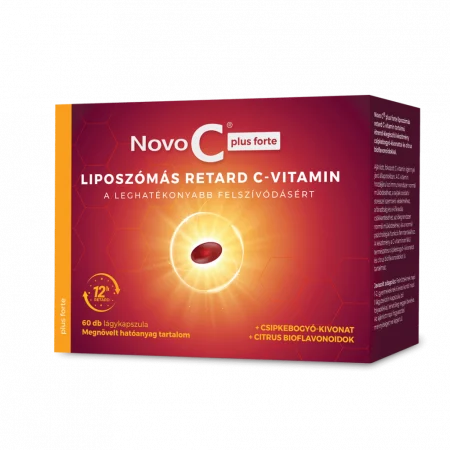 Produse - Novo C Plus Forte – Vitamina C Retard Liposomală cu bioflavonoide și măceșe, 60 capsule