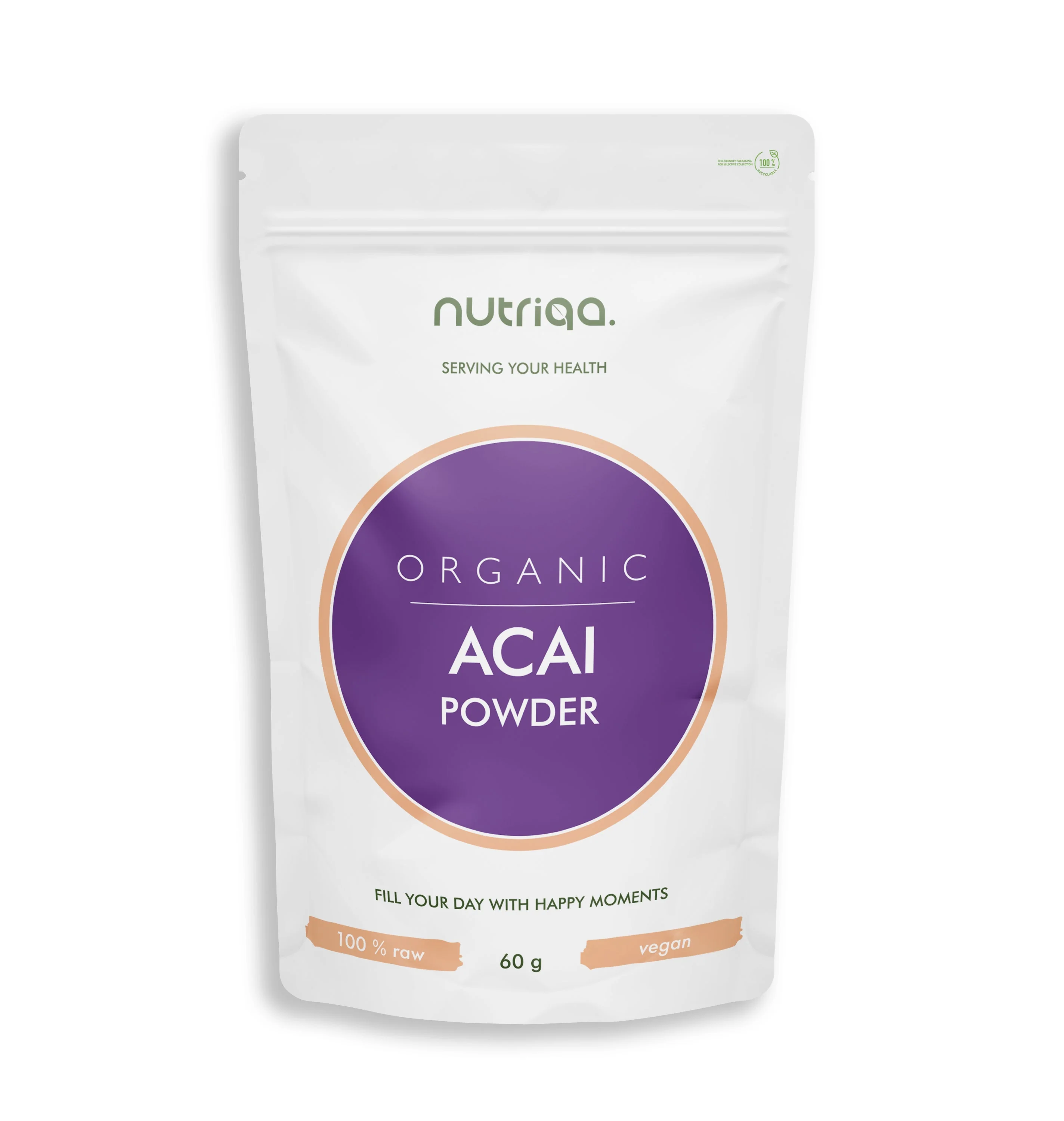 Fructe liofilizate , seminte - Nutriqa – Pudră de Acai BIO 60g