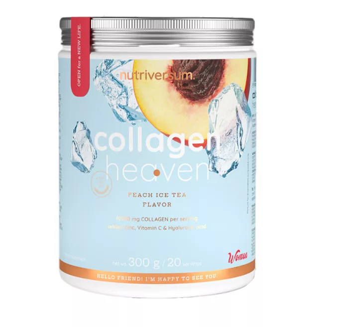 Colagen - Nutriversum Women Collagen Heaven Ice Tea piersici – colagen + hialuron + vitamina C – 300g