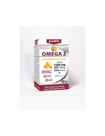 Produse naturiste, terapeutice - Omega 3 Cardio 1500mg, 60 tablete, Jutavit
