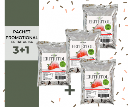 Indulcitori - Pachet promotional Eritritol 1kg 3+1