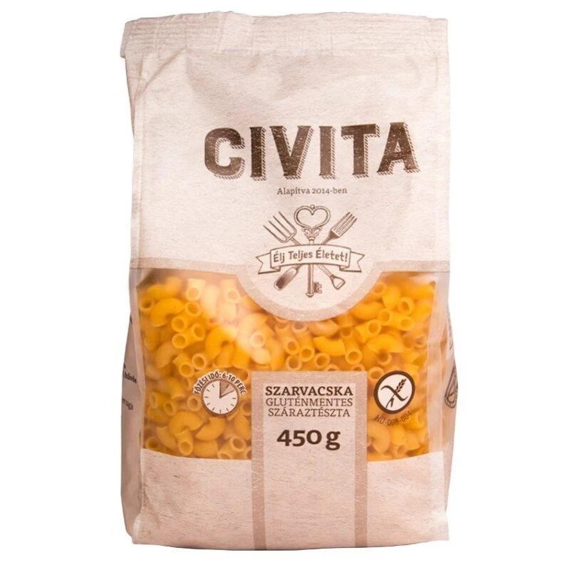 Produse - Paste Fara Gluten Din Porumb Melci 450gr Civita