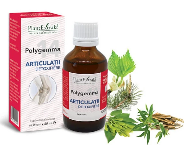 Remedii florale (Bach) - Polygemma 14, Articulatii detoxifiere, 50 ml, Plant Extrakt