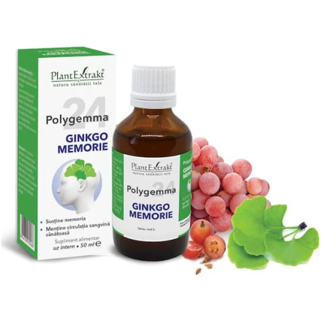 Remedii florale (Bach) - Polygemma 24 Ginkgo Memorie, 50 ml, Plant Extrakt