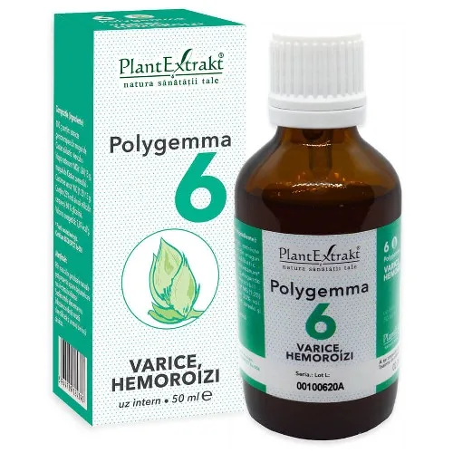 Remedii florale (Bach) - Polygemma 6 - Varice, Hemoroizi - 50ml PlantExtrakt