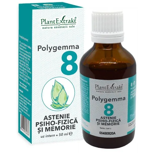 Remedii florale (Bach) - Polygemma 8 - Astenie Psiho-Fizica si Memorie- 50ml PlantExtrakt