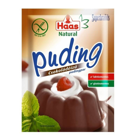 Produse - Praf de budinca cu gust de ciocolata fara gluten, 44 g, Haas Natural