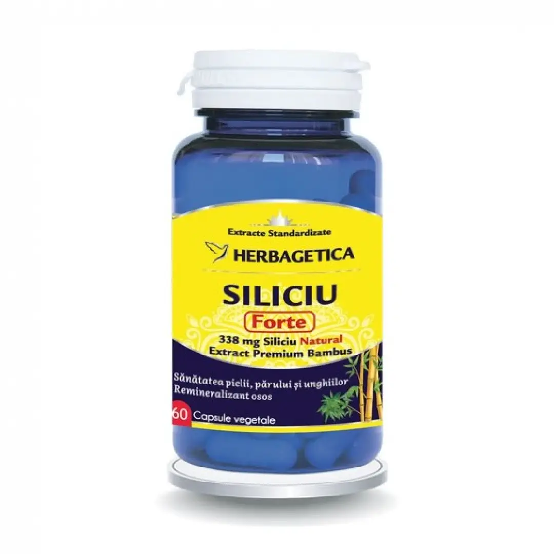 Produse - Siliciu Organic forte 60Cps HERBAGETICA