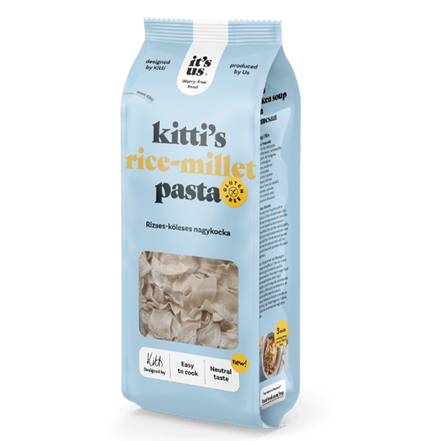 Produse - Taitei Patrati fara Gluten cu Orez si Mei Kitti's 200g