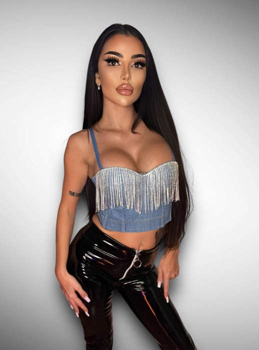 Colanti Negri Dama din Latex cu Talie Inalta Zipper Glossy Black Luxury Eleganti Efect Push Up Compresivi Anticelulitici Modelatori | VITRENDX [29]