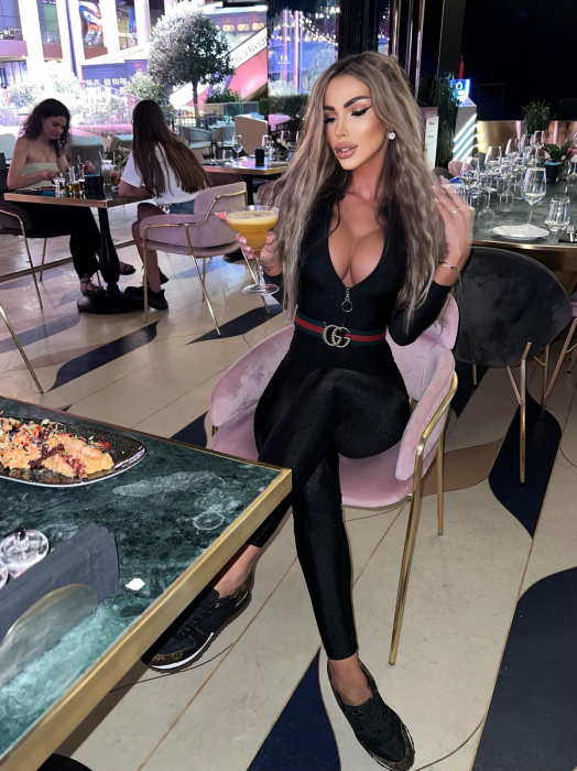Salopeta Neagra Lucioasa Dama Lunga Zip Up Black Lycra Modelatoare Compresiva Anticelulitica Efect Push Up Eleganta Sport Elastica | VITRENDX [4]