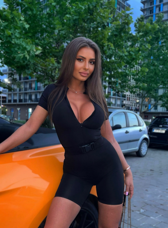 SALOPETE - Salopeta Neagra de Dama Scurta cu Centura Infinity Black Summer cu Textura Mata Modelatoare si Anticelulitica | VITRENDX