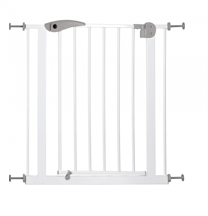 Bariera Pentru Caini, Metal, 75-85x76 cm, Alb, 39451	 [2]