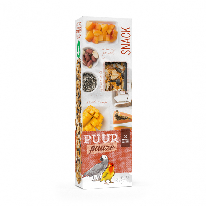  Batoane De Seminte Pentru Papagali, Puur Gourmet, Cu Fructe Si Nuci, 2 buc/ 140 g, L654889 [1]