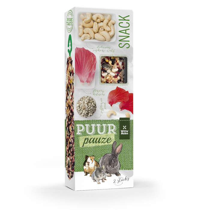 Batoane Puur Pauze pentru Rozatoare cu Hibiscus si Caju, 2 buc, 110 g, L654879 [1]