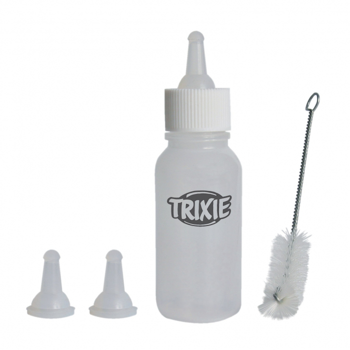 Biberon Cu 3 Tetine Si Perie Curatare, Pentru Pisici, 57 ml, 4193	 [2]