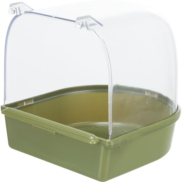  Cadita Acoperita Pentru Pasari, Plastic, Semicerc, 15x13x13 cm, Diverse Culori, 5401 [2]
