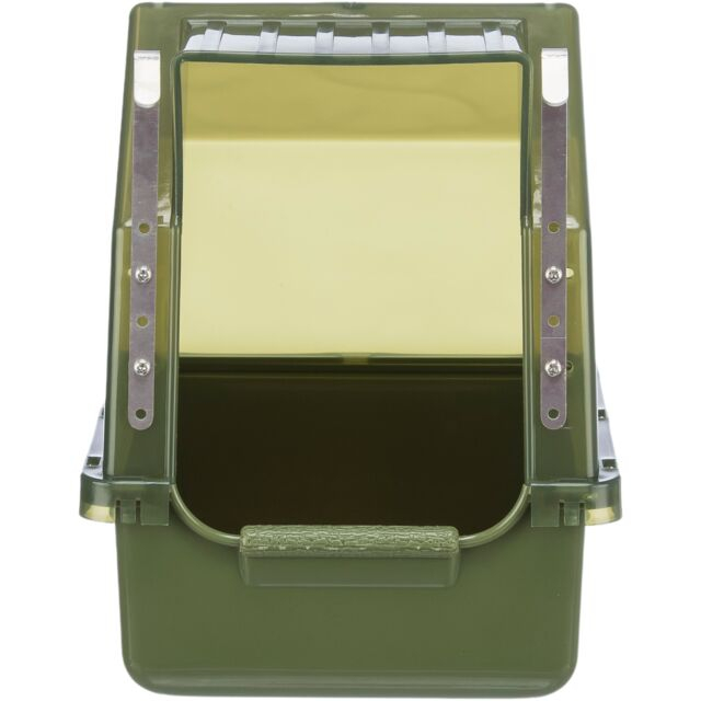 Cadita Acoperita Pentru Pasari, Plastic, 16x22x16 Cm, Verde, 54035	 [2]