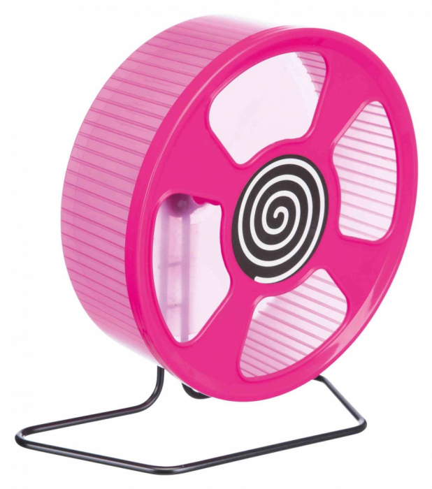 Roata De Alergare Pentru Rozatoare, Cu Suport, Plastic, 33 cm, Diverse Culori, 61012	 [1]