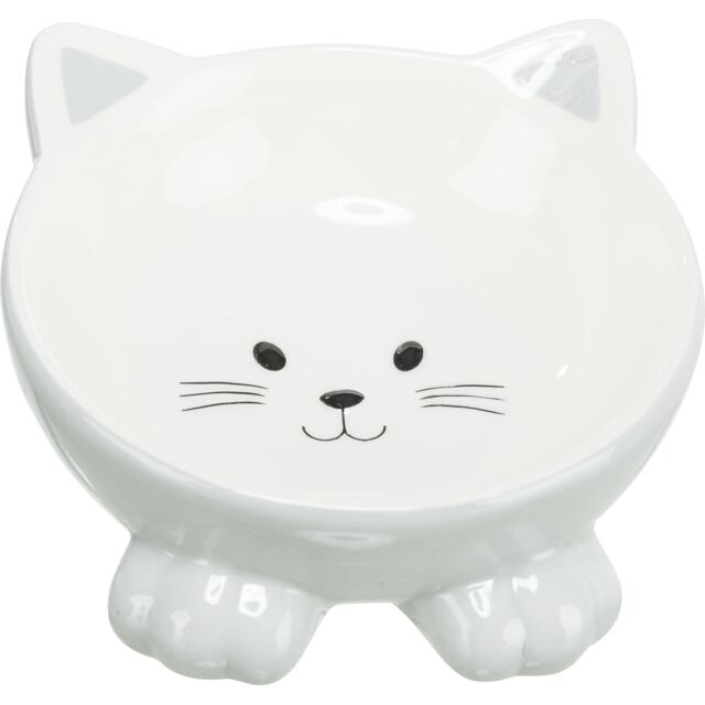 Castron Ceramic Pentru Pisici, Ridicat, Forma Ergonomica, 0.15 l/14 cm, Diferite Culori, 24807 [6]