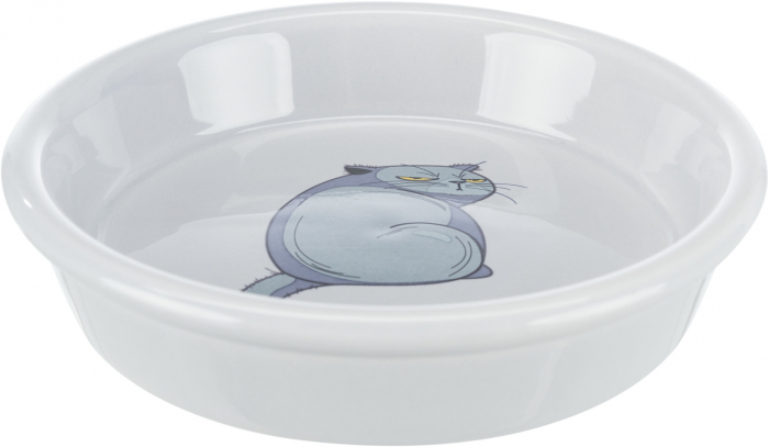 Castron Ceramic Pentru Pisici, 0.25 l/13 cm, Gri, 24652 [1]