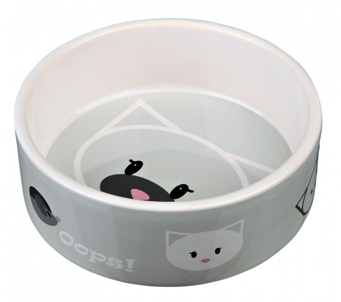 Castron Ceramic Mimi, Pentru Pisici, 0.3 l/12 cm, Diferite Culori, 24650 [2]