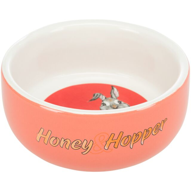 Castron Ceramic Pentru Cobai/Iepuri, Honey & Hopper, 250 ml/11 cm, Diferite Culori, 60808 [2]