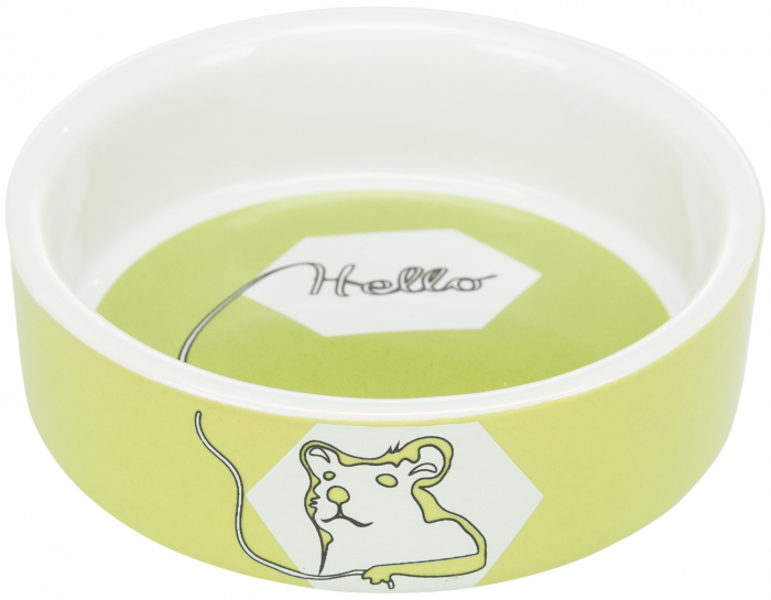 Castron Ceramic Pentru Hamsteri, Hello, 90 ml/ 8 cm, Diferite Culori, 60734 [5]