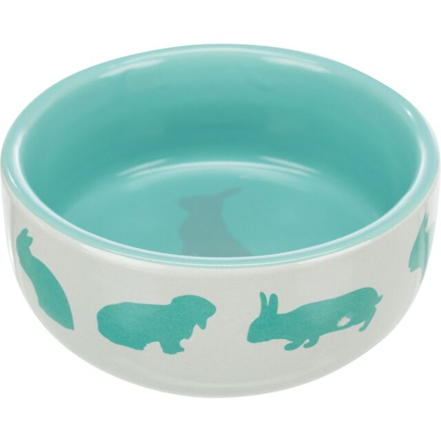 Castron Ceramic Pentru Iepuri, 250 ml/ 11 cm, Diferite Culori, 60733 [2]