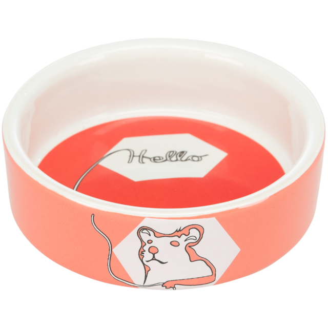 Castron Ceramic Pentru Hamsteri, Hello, 90 ml/ 8 cm, Diferite Culori, 60734 [3]