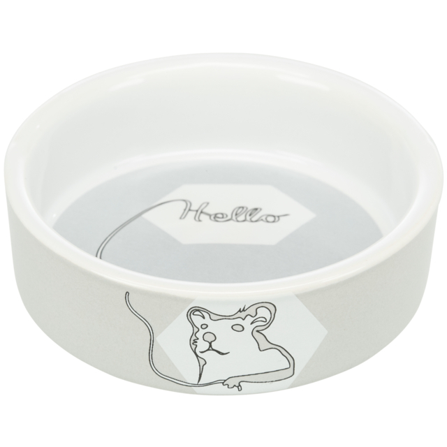 Castron Ceramic Pentru Hamsteri, Hello, 90 ml/ 8 cm, Diferite Culori, 60734 [4]