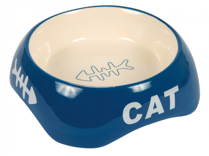 Castron Ceramic Pentru Pisici, 0.2 l/13 cm, Diferite Culori, 24498 [1]