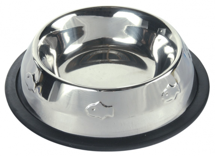Castron Inox Pentru Pisici, Antiderapant, Matritat, 0.2 l/15 cm, 24870 [2]