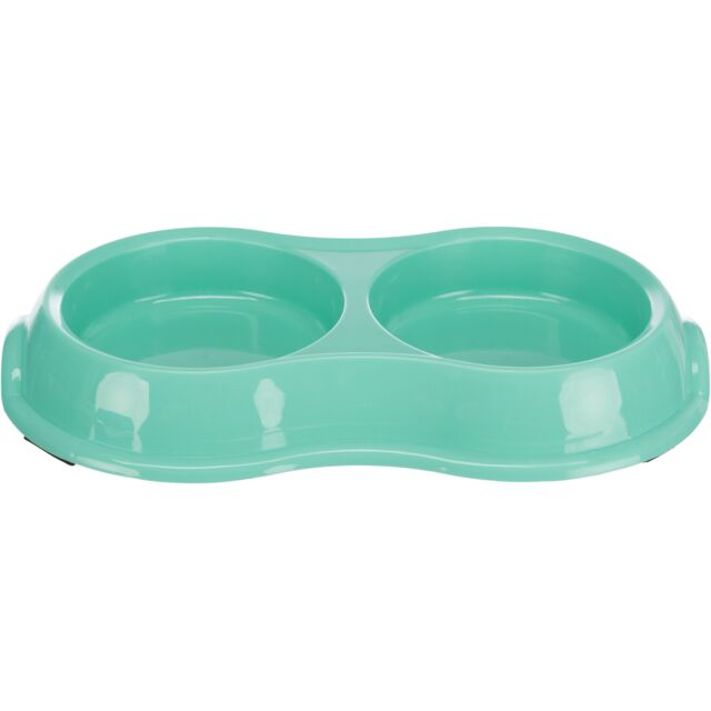 Castron Plastic Dublu Pentru Pisici, Antiderapant, 0.2 l/11 cm, Diferite Culori, 24985 [2]