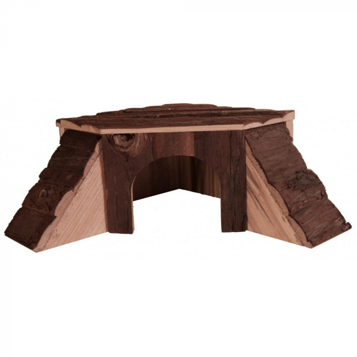 Casuta De Colt Pentru Rozatoare, Thordis, Lemn, 35x15x37/37 cm, Maro, 6128	 [2]