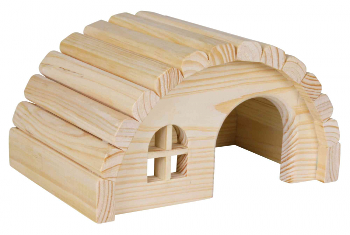 Casuta Pentru Hamsteri, Lemn, Semi-Circular, 19x11x13 cm, 61271	 [2]
